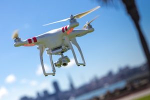 Multi-Rotor DJI Phantom 3 in flight